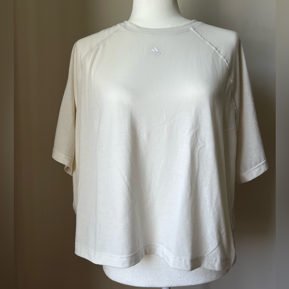 Adidas White Raglan Short Sleeve Oversized Tee